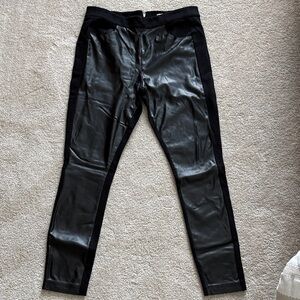 J Crew Black Faux Leather Leggings